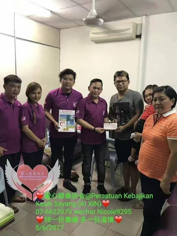 Dato' Fam Chee Way at charity donation ceremony in Johor Malaysia